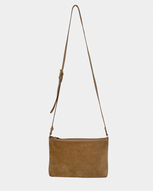 WERA Stockholm olkalaukku mokkanahkaa, beige