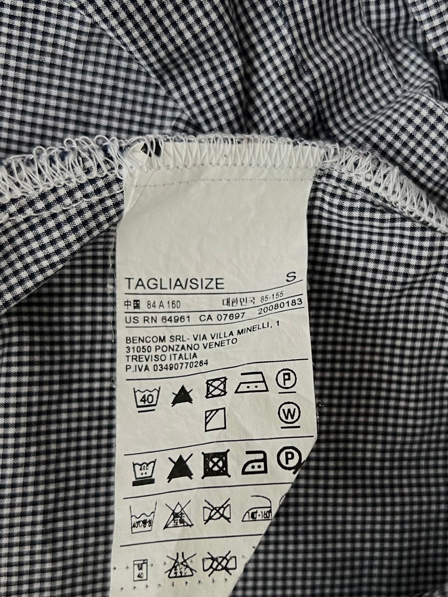 United Colors Of Benetton puuvillapaita, musta-valkoinen, S