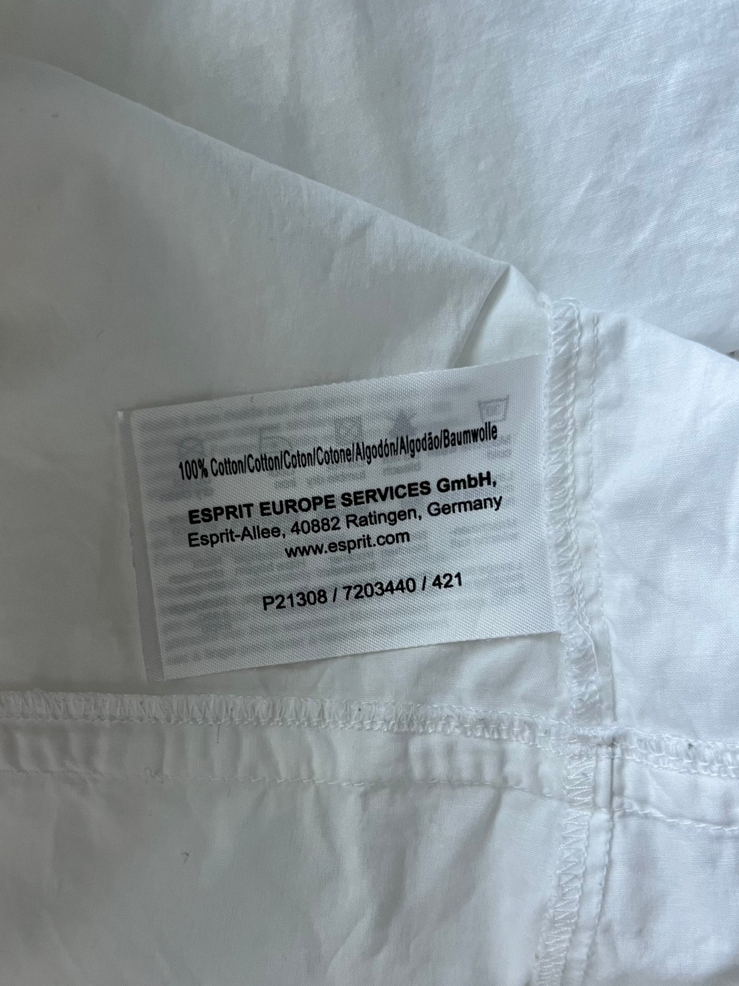 Esprit puuvillapusero, valkoinen, L