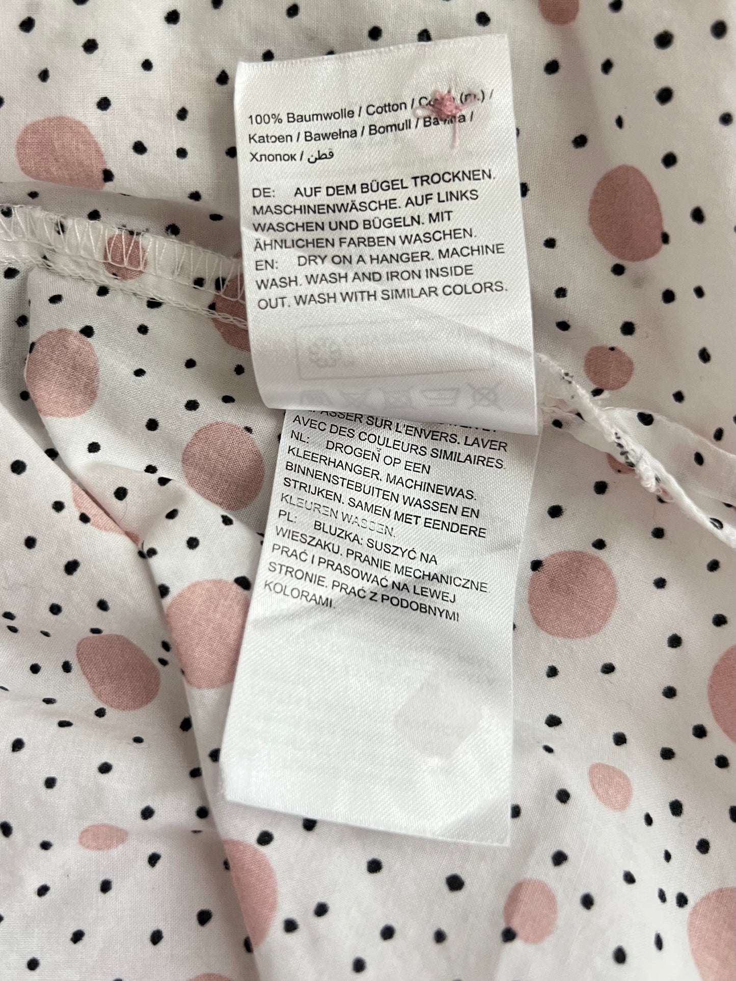 Ulla Popken puuvillapusero, valkoinen-vaaleanpunainen, XL