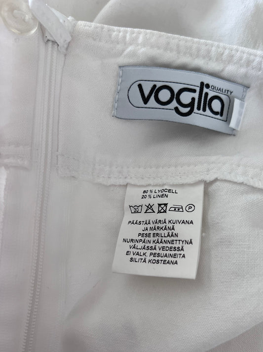 Voglia lyocell/pellava hame, valkoinen, XL