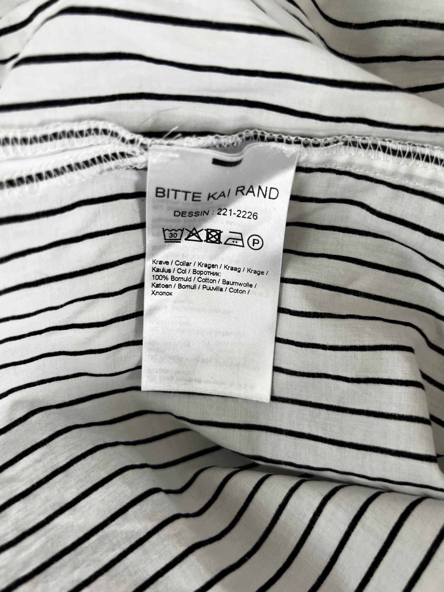 Preloved Bitte Kai Rand puuvillamekko, musta - valkoraidallinen, koko S Siloa Secondhand – huollettu ja kuntotarkastettu