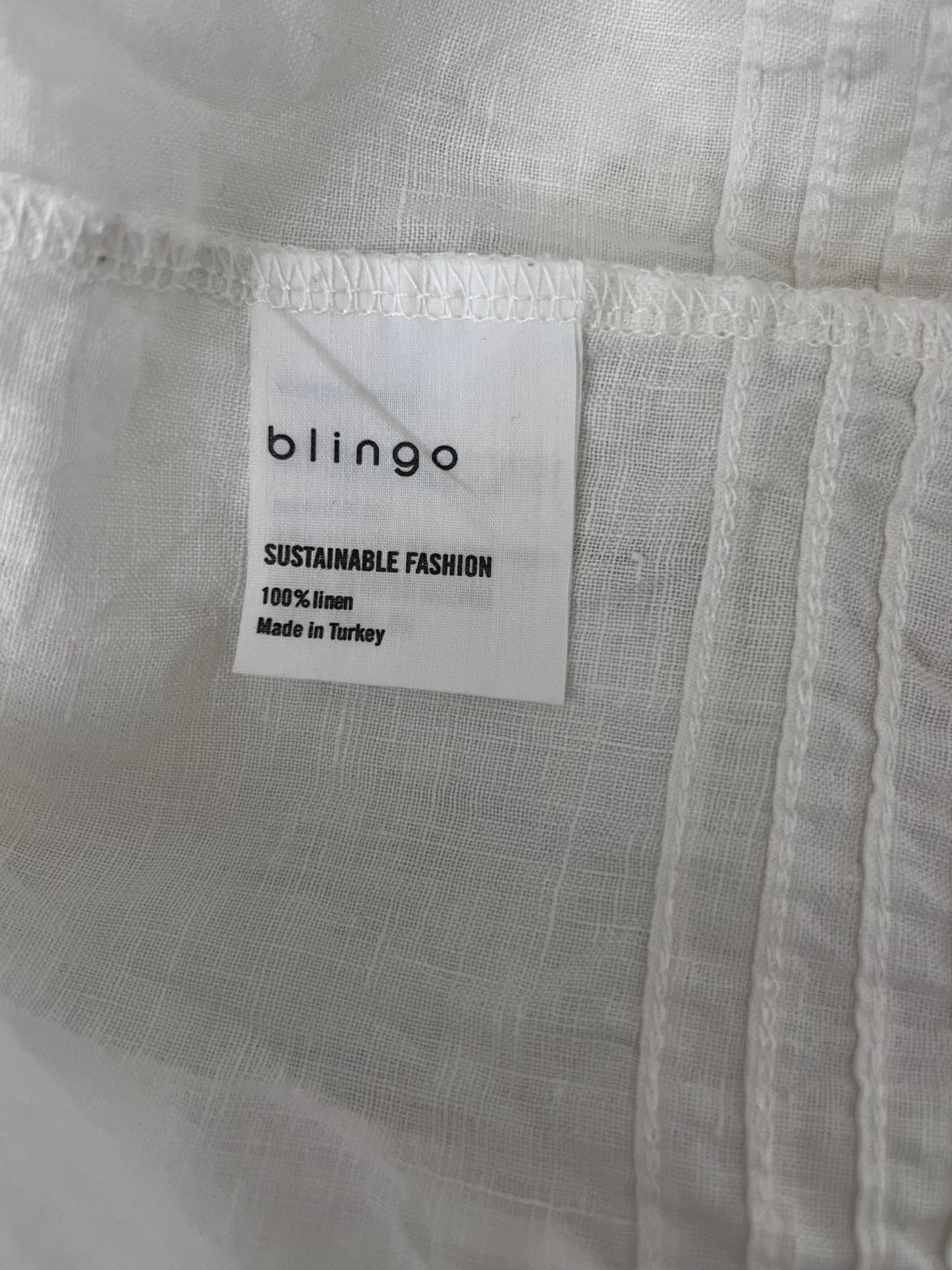 Preloved Blingo pellavamekko, luonnonvalkoinen, M Siloa Secondhand – huollettu ja kuntotarkastettu