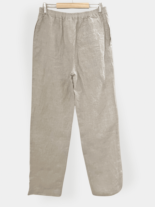 Preloved BRLN. pellavahousut, beige, L Siloa Secondhand – huollettu ja kuntotarkastettu