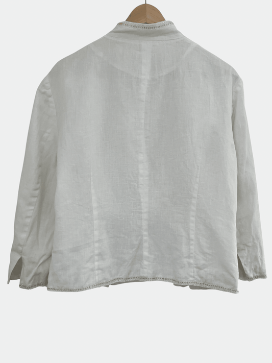 Preloved Camaieu pellavableiseri, valkoinen, L Siloa Secondhand – huollettu ja kuntotarkastettu