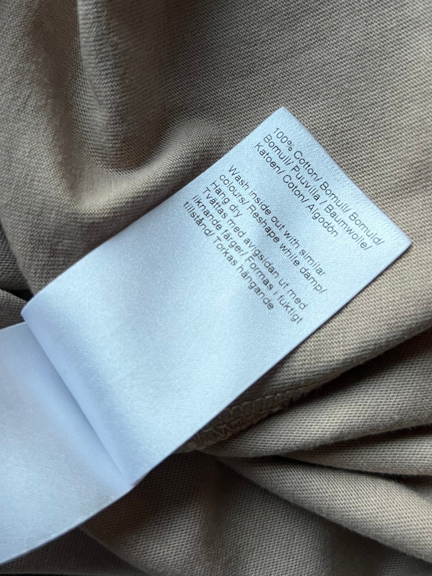 Preloved Filippa K, 100 % puuvilla t - paitamekko beige, koko S Siloa Secondhand – huollettu ja kuntotarkastettu