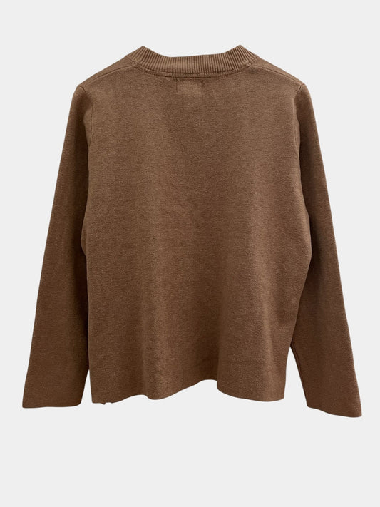 Preloved Holly & White puuvillaneule, konjakinruskea, S Siloa Secondhand – huollettu ja kuntotarkastettu