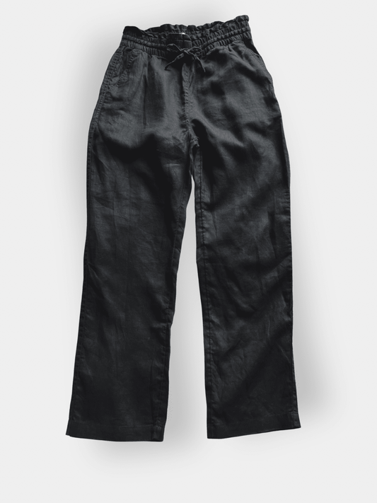 Preloved Los Angeles Atelier & Other Stories pellavahousut, musta, koko 34/XS Siloa Secondhand – huollettu ja kuntotarkastettu
