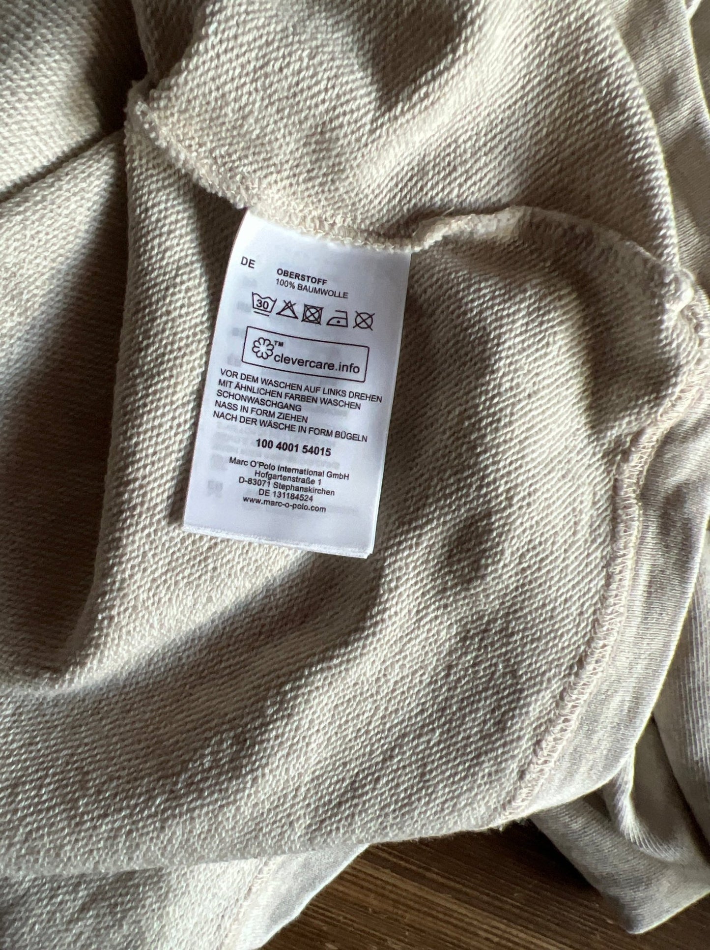 Preloved Marc O'Polo puuvillahuppari, vaaleanharmaa, XL Siloa Secondhand – huollettu ja kuntotarkastettu