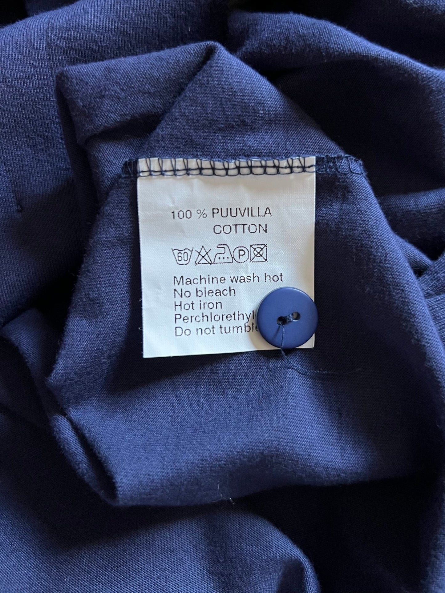 Preloved Marimekko, 100 % puuvilla t - paitamekko sininen, koko M Siloa Secondhand – huollettu ja kuntotarkastettu