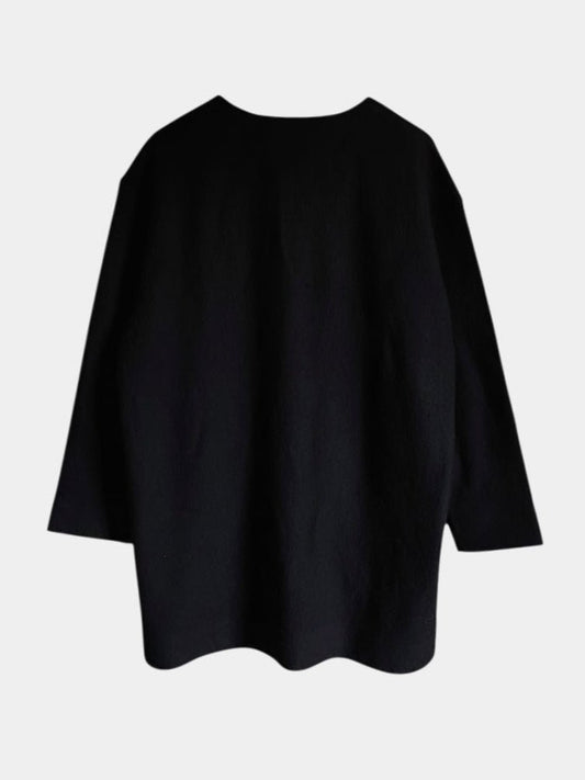 Preloved Marimekko neuletakki 100 % villaa, musta, M Siloa Secondhand – huollettu ja kuntotarkastettu