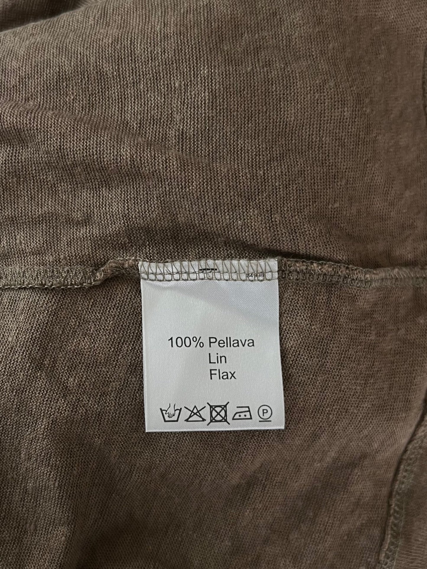 Preloved Marimekko pellavatoppi, oliivi, S Siloa Secondhand – huollettu ja kuntotarkastettu