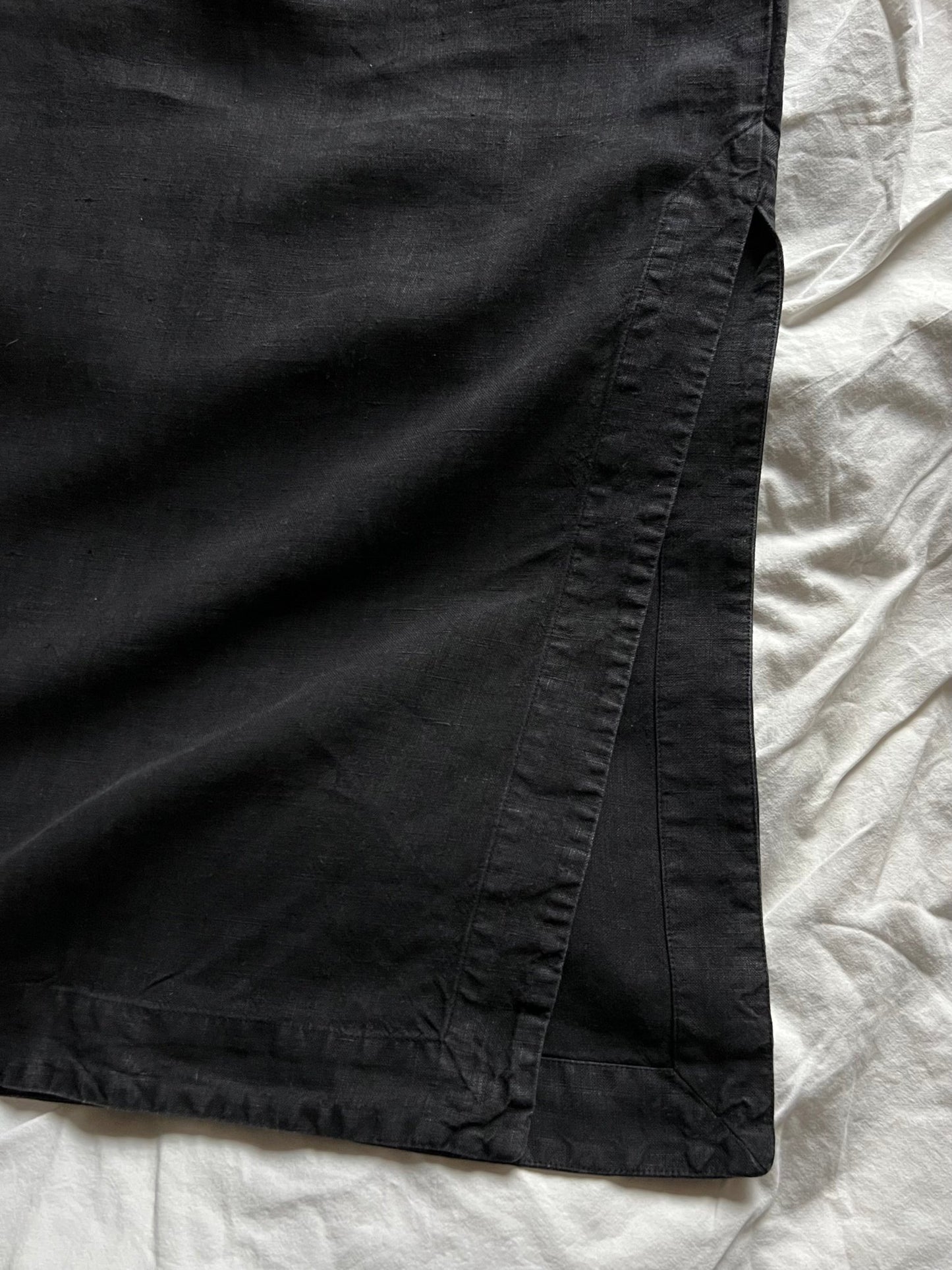 Preloved OSKA 100% pellava hame, tummanharmaa, koko XL Siloa Secondhand – huollettu ja kuntotarkastettu