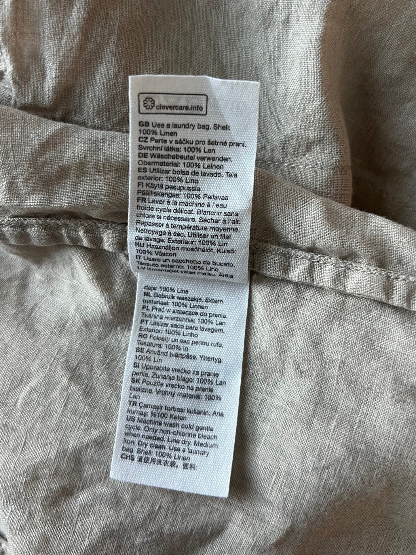 Preloved & Other Stories pellavamekko, beige, XS Siloa Secondhand – huollettu ja kuntotarkastettu