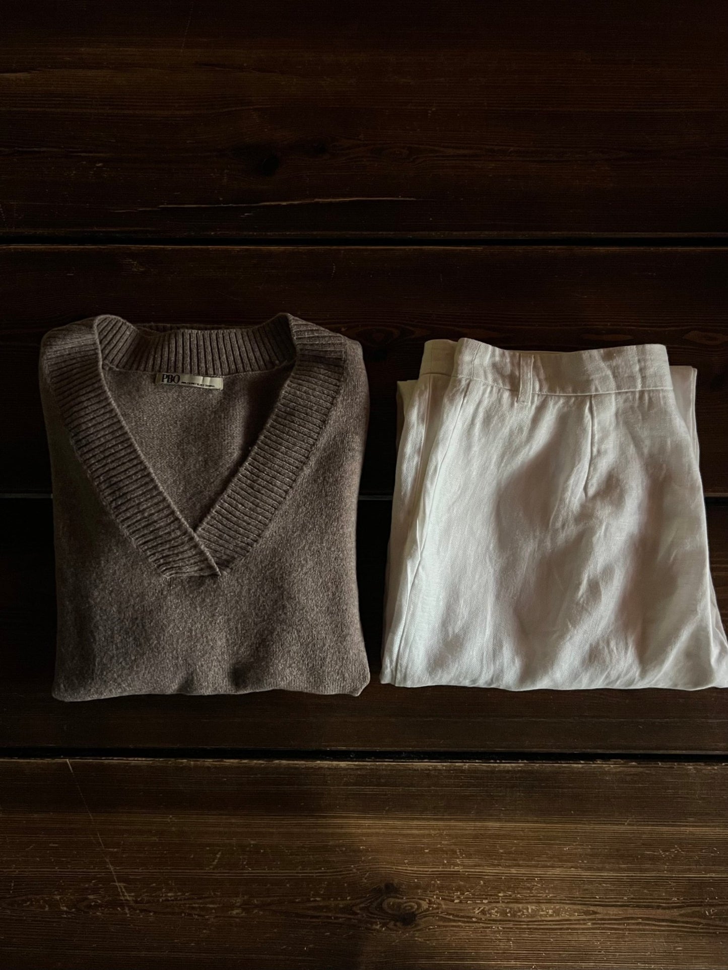 Preloved PBO merino-kashmir neule, greige, S Siloa Secondhand – huollettu ja kuntotarkastettu