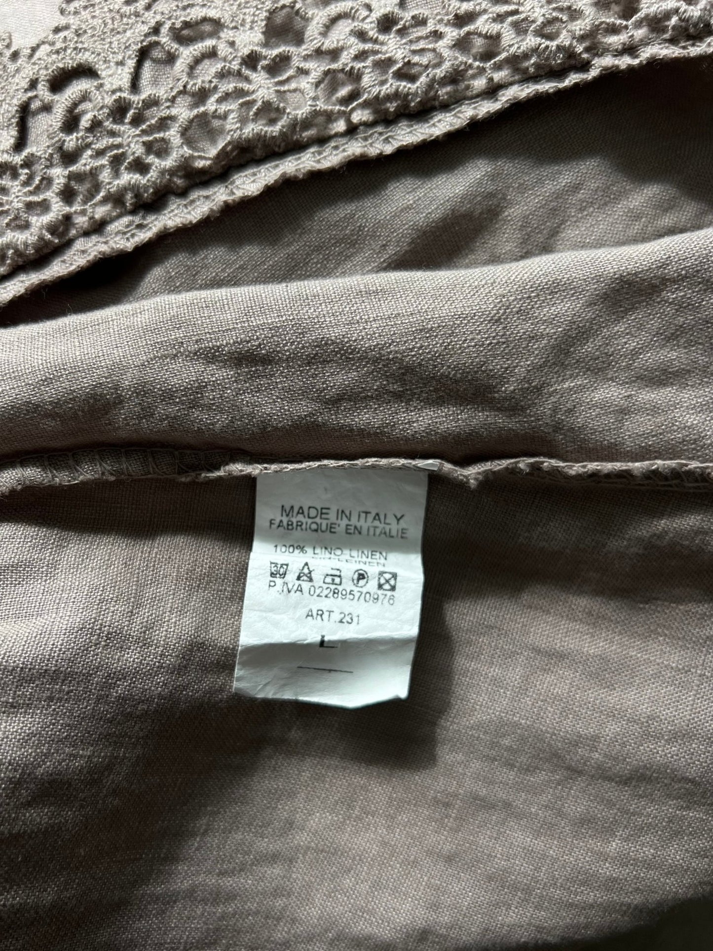 Preloved Pellavamekko, beige, L Siloa Secondhand – huollettu ja kuntotarkastettu