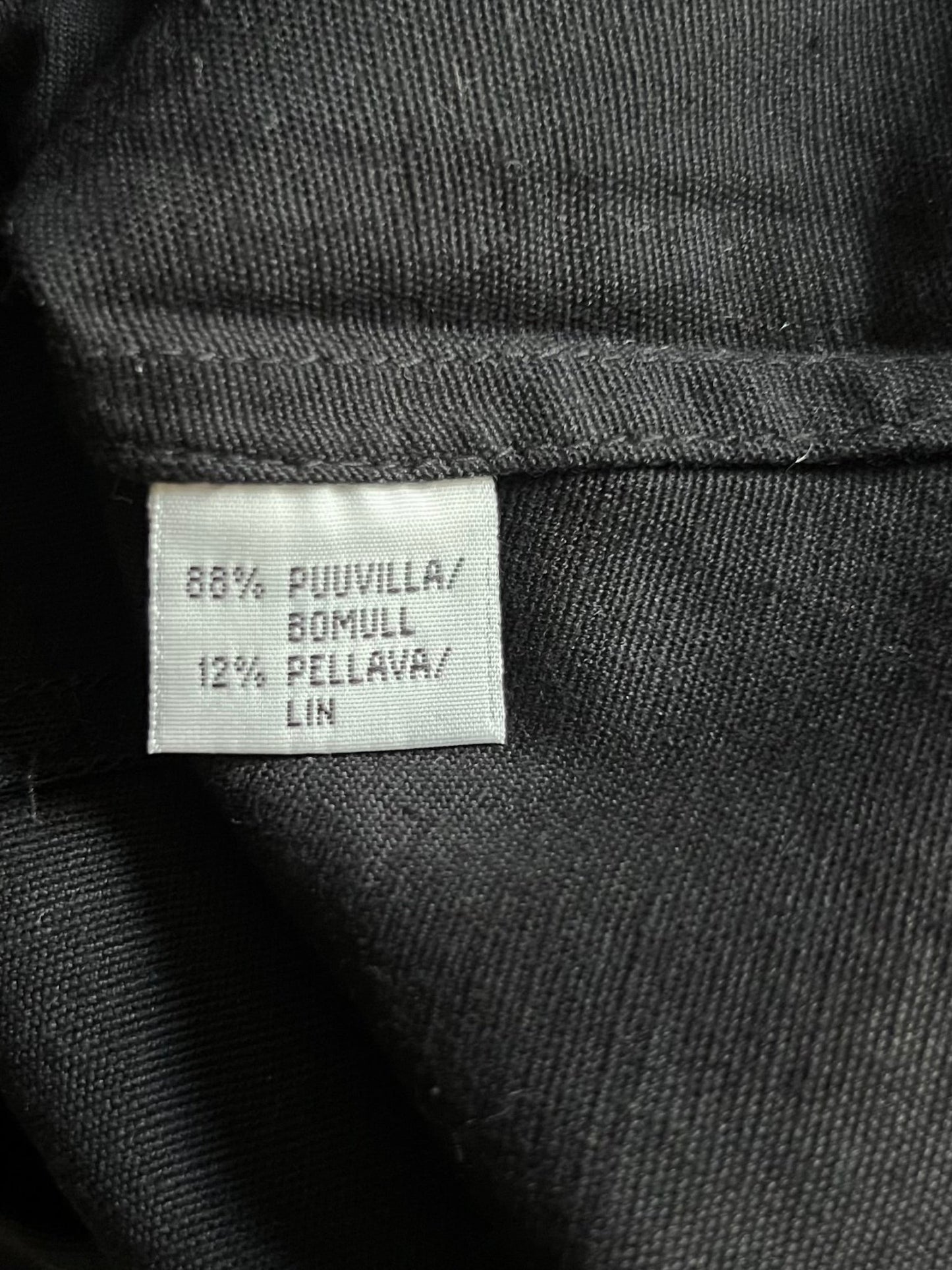 Preloved Premoda pellava/puuvilla toppi, musta, koko 38 Siloa Secondhand – huollettu ja kuntotarkastettu