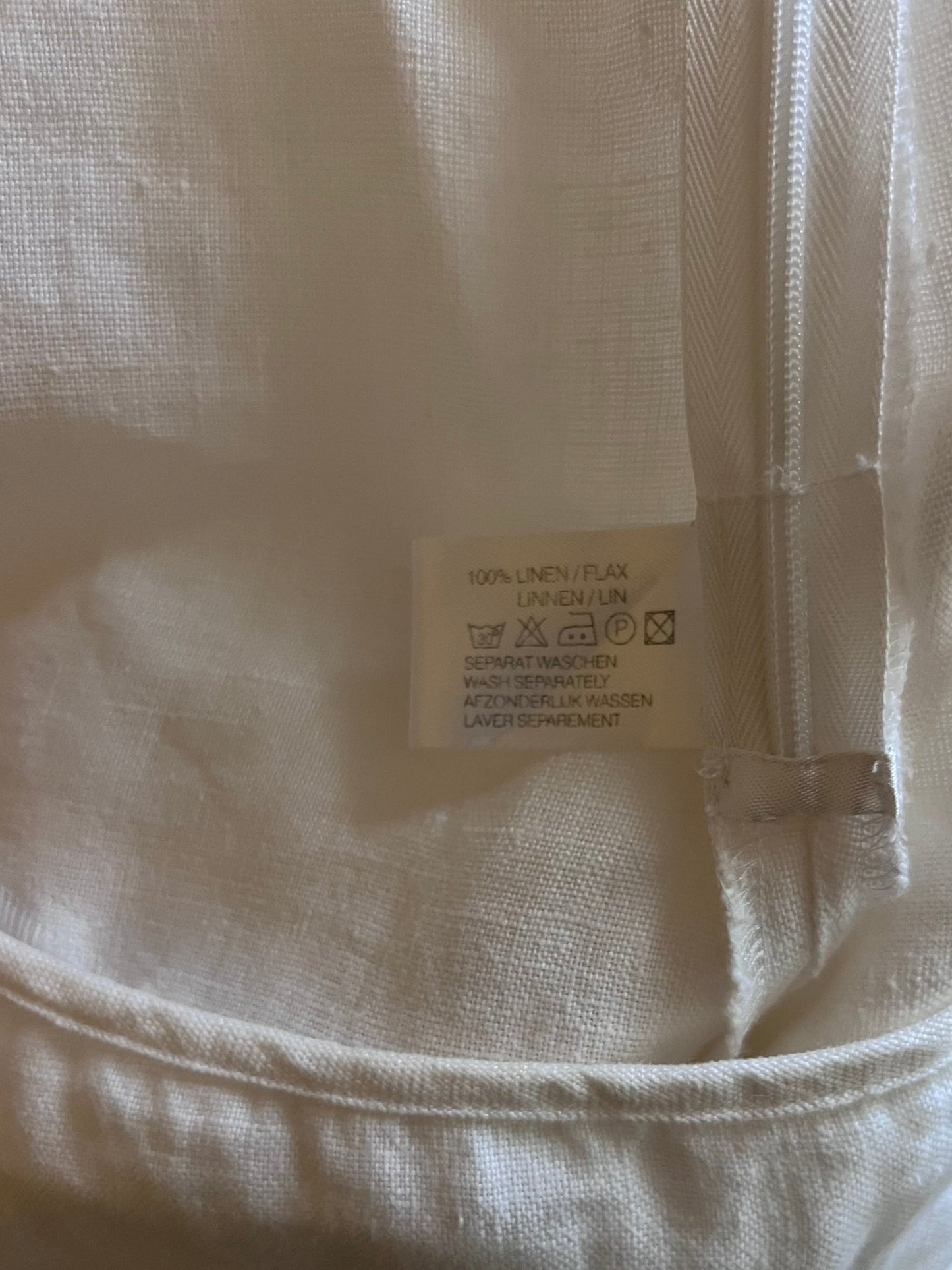 Preloved Tara pellavahame, valkoinen, S Siloa Secondhand – huollettu ja kuntotarkastettu