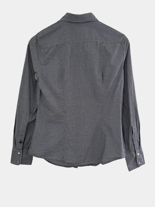 Preloved United Colors Of Benetton puuvillapaita, tummansininen-valkoinen, S Siloa Secondhand – huollettu ja kuntotarkastettu