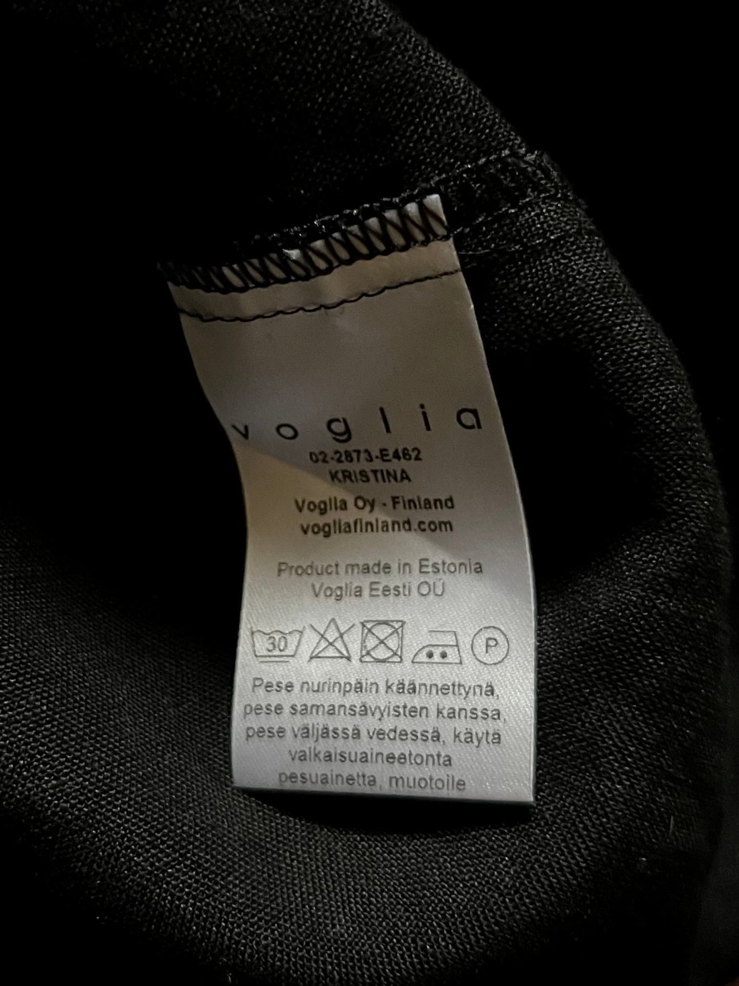 Preloved Voglia pellavapaita, musta, S Siloa Secondhand – huollettu ja kuntotarkastettu