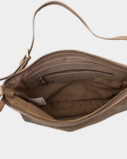 WERA Stockholm olkalaukku mokkanahkaa, beige