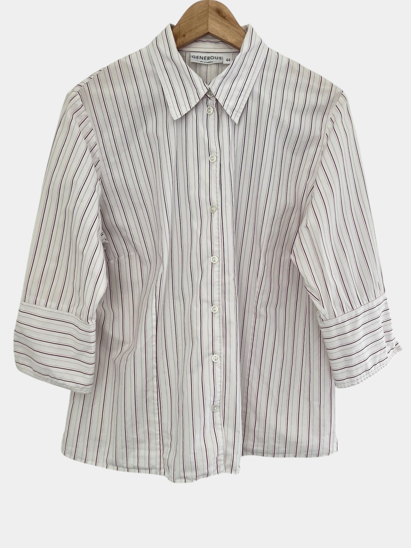 Lindex puuvillapusero, valkoinen/raidallinen, XL