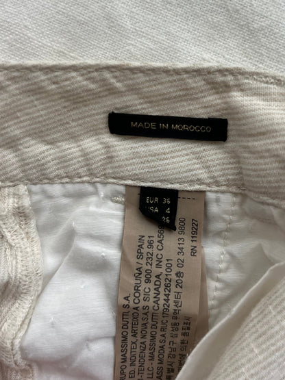 Massimo Dutti pellavahousut, beige, S