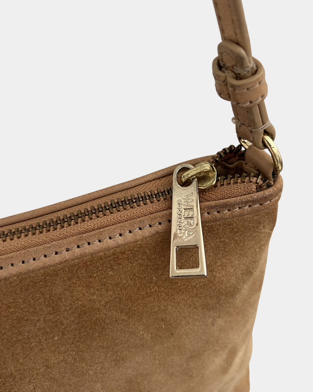 WERA Stockholm olkalaukku mokkanahkaa, beige