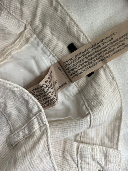 Massimo Dutti pellavahousut, beige, S