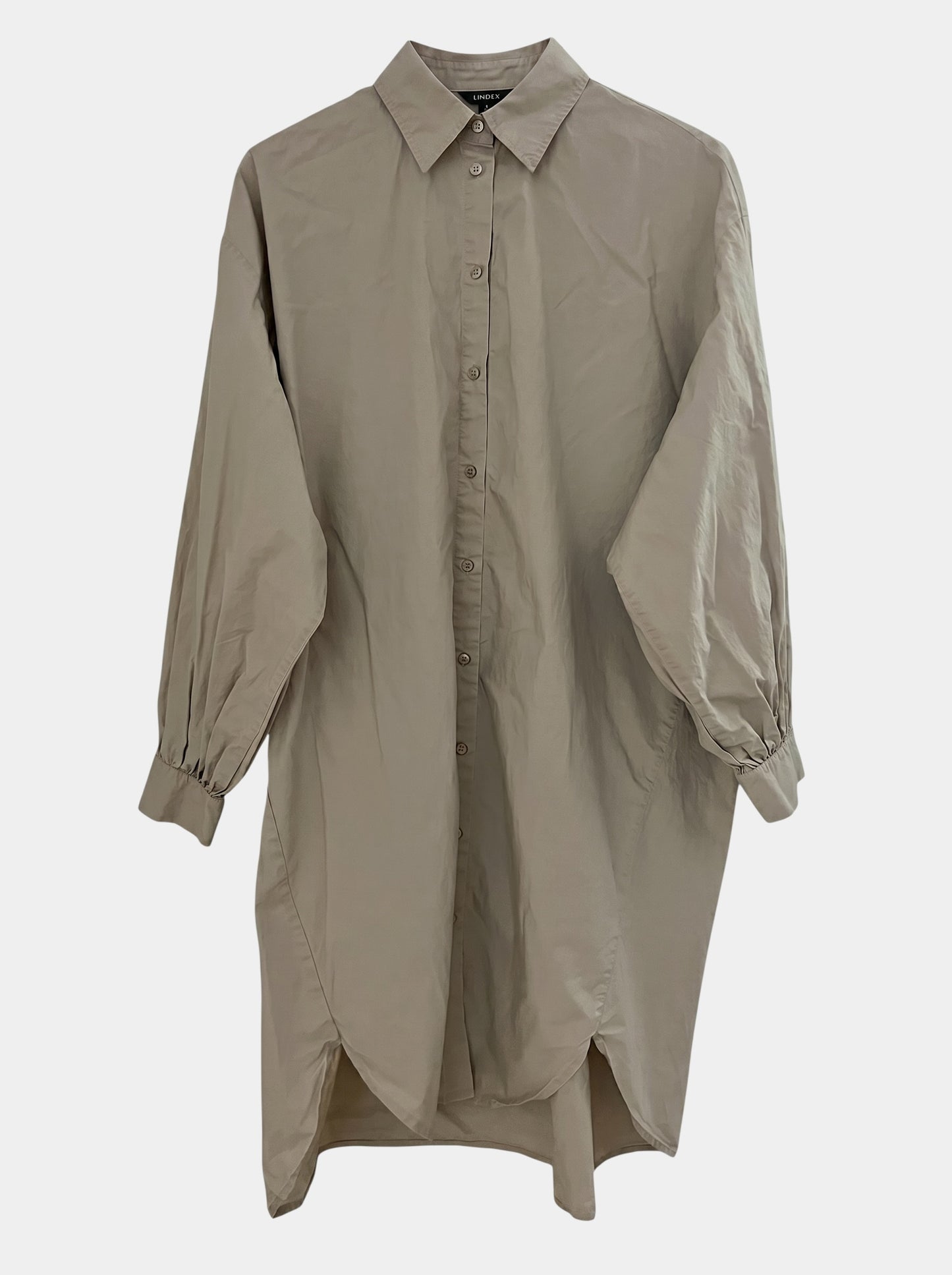 Lindex puuvilla paitamekko, beige, M
