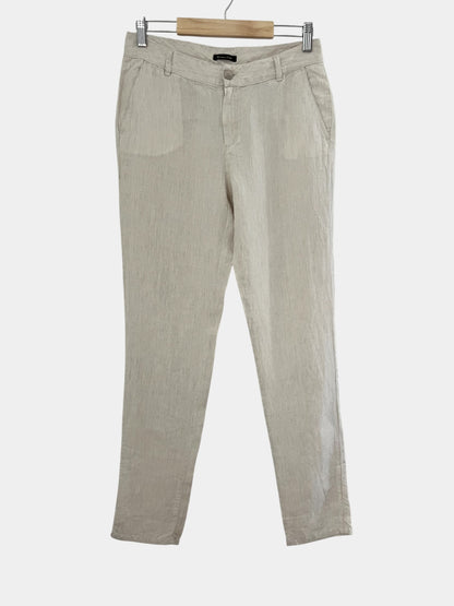 Massimo Dutti pellavahousut, beige, S