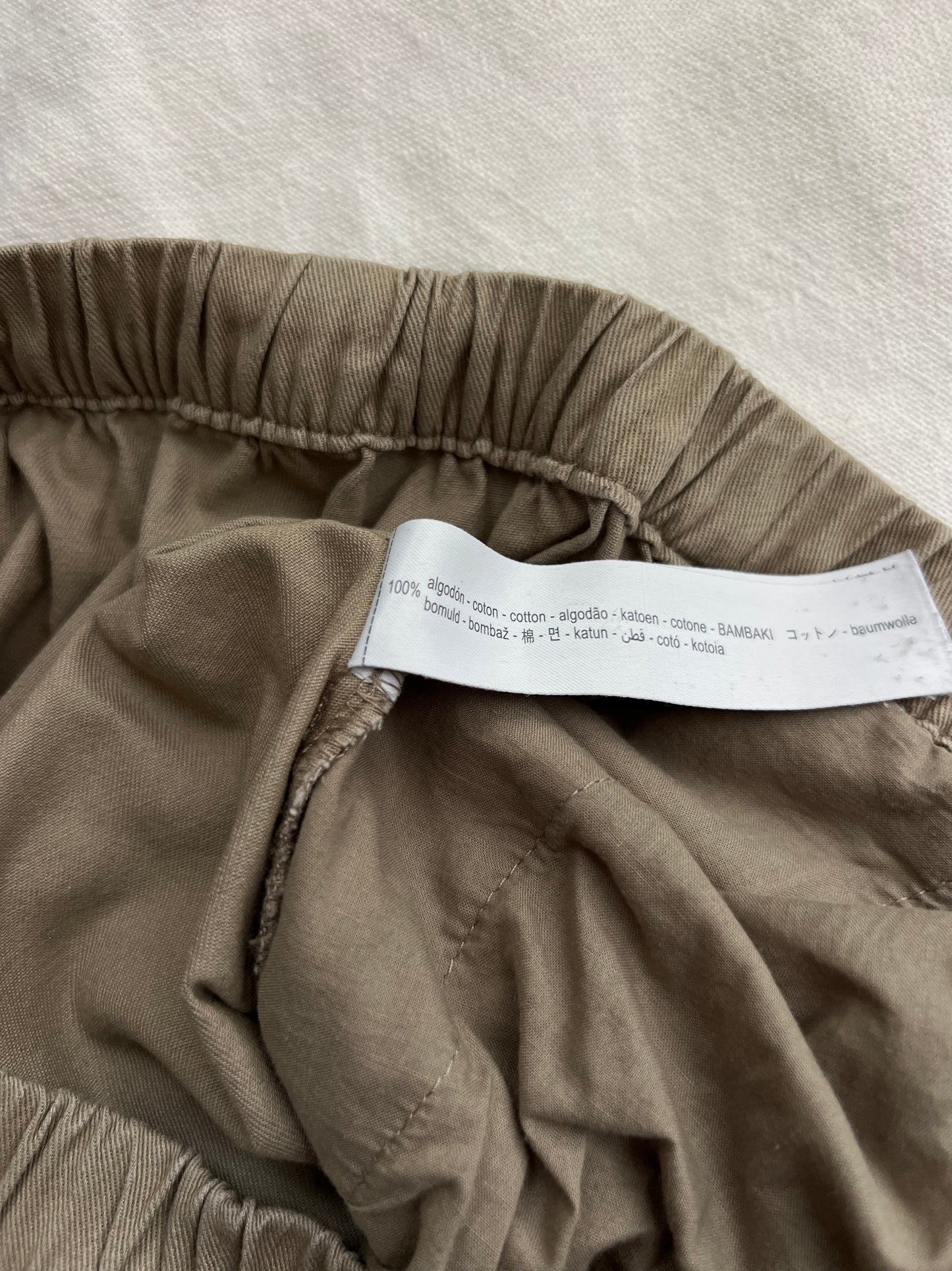 Oysho puuvillahousut, khaki, L