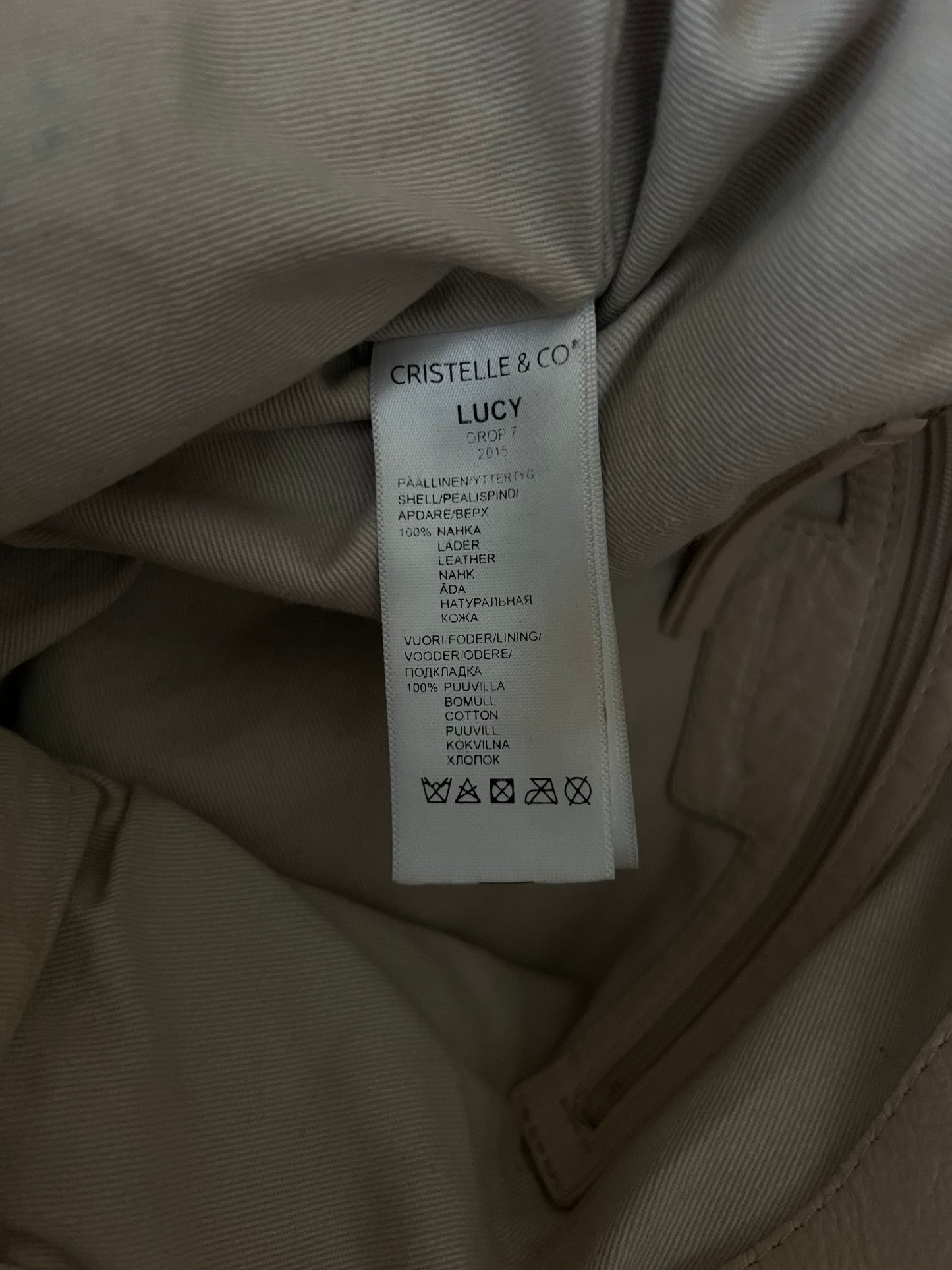 Cristelle & Co nahkalaukku, vaalea beige