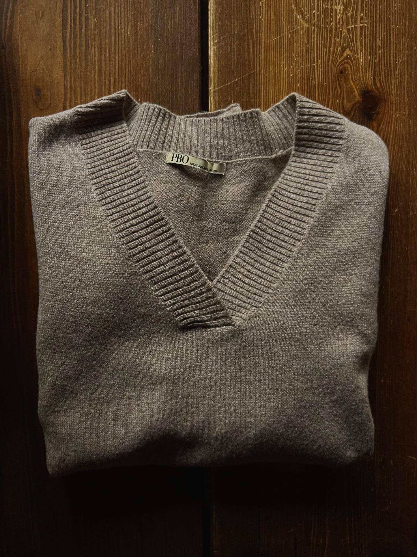 PBO merino-kashmir neule, greige, S