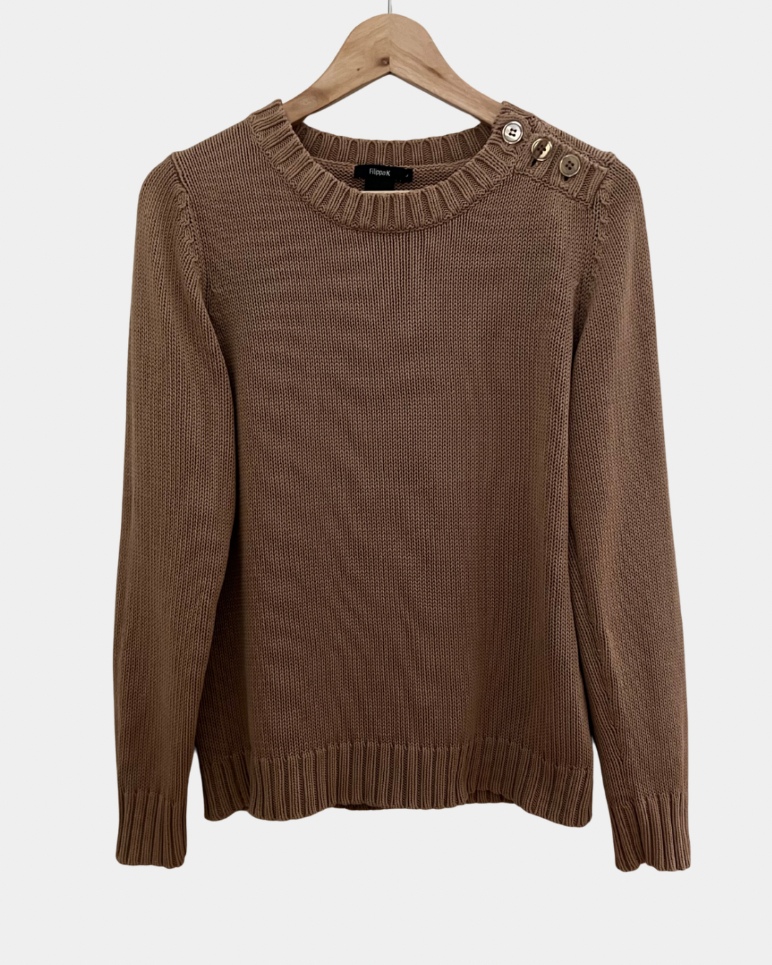 Filippa K puuvillaneule, beige, L