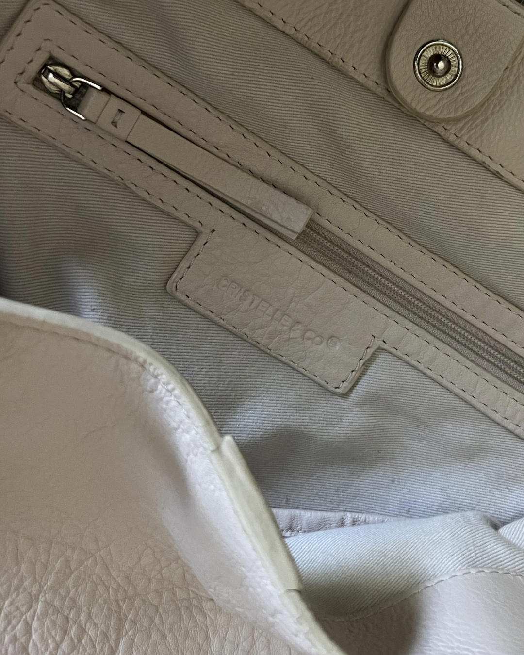 Cristelle & Co nahkalaukku, vaalea beige