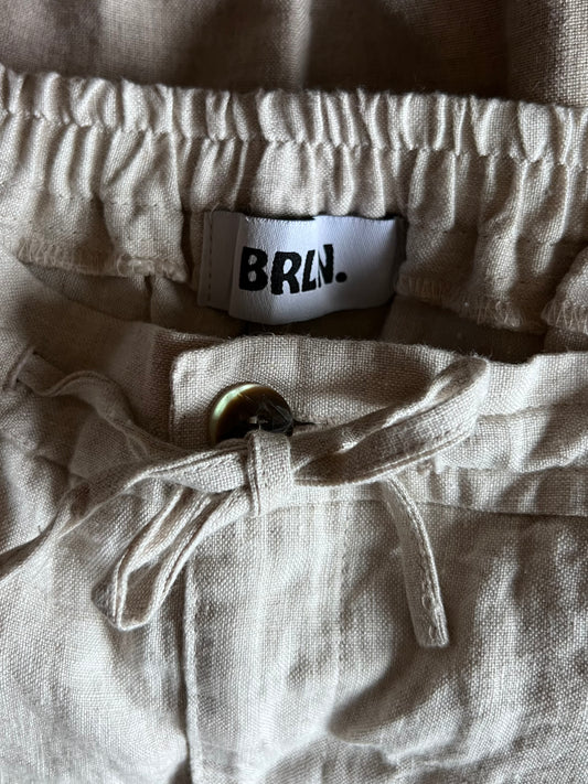 BRLN. pellavahousut, beige, L