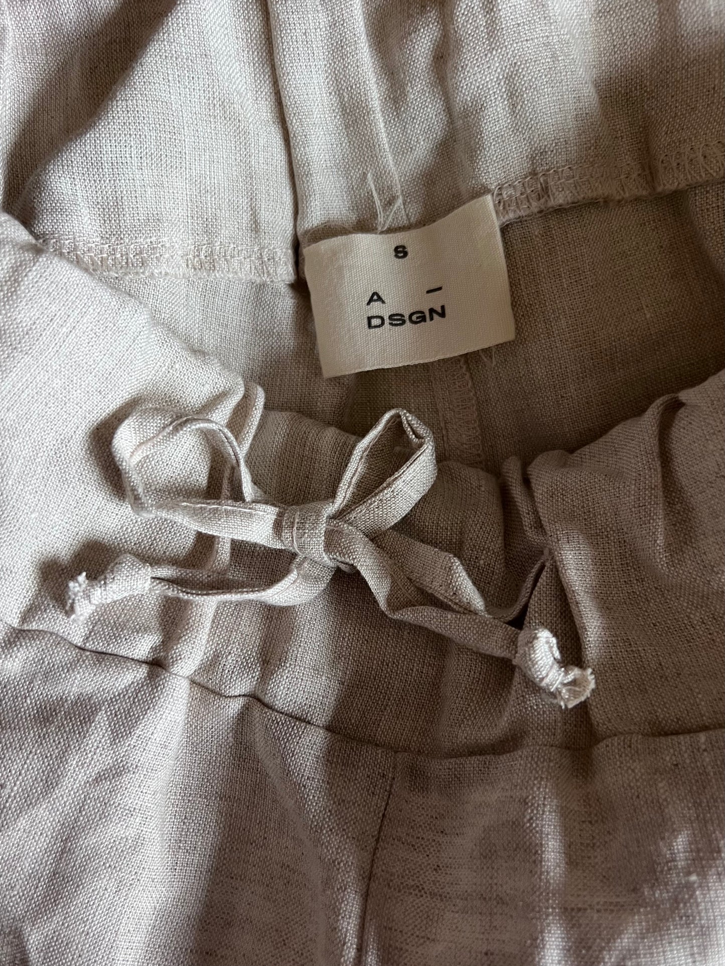 A-DSGN pellavahousut, beige, S
