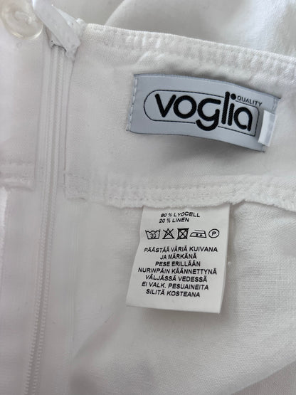 Voglia lyocell/pellava hame, valkoinen, XL