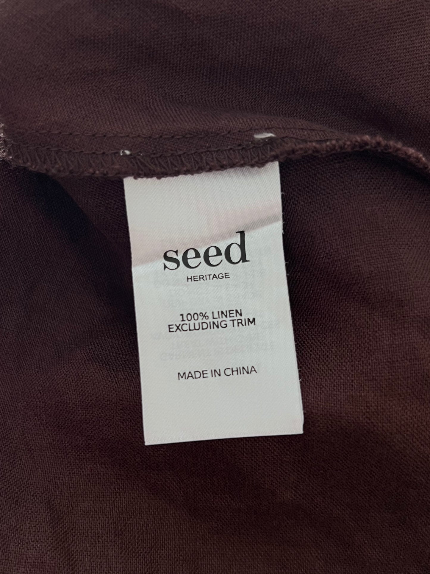 Seed Heritage pellavahame, ruskea, S