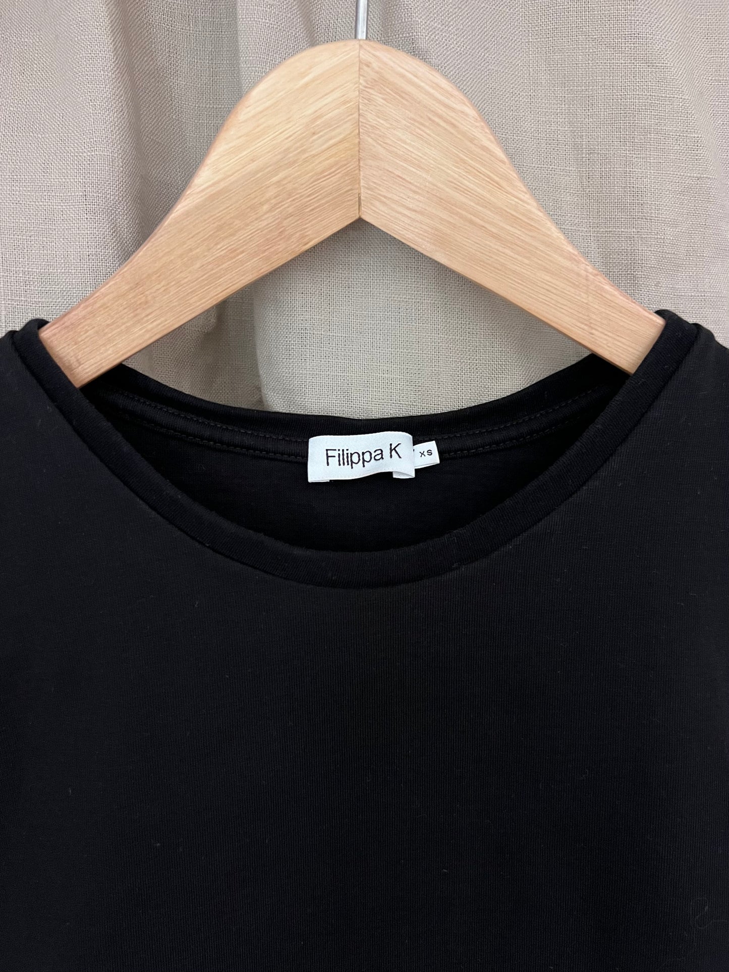 Filippa K puuvilla t-paita, musta, XS