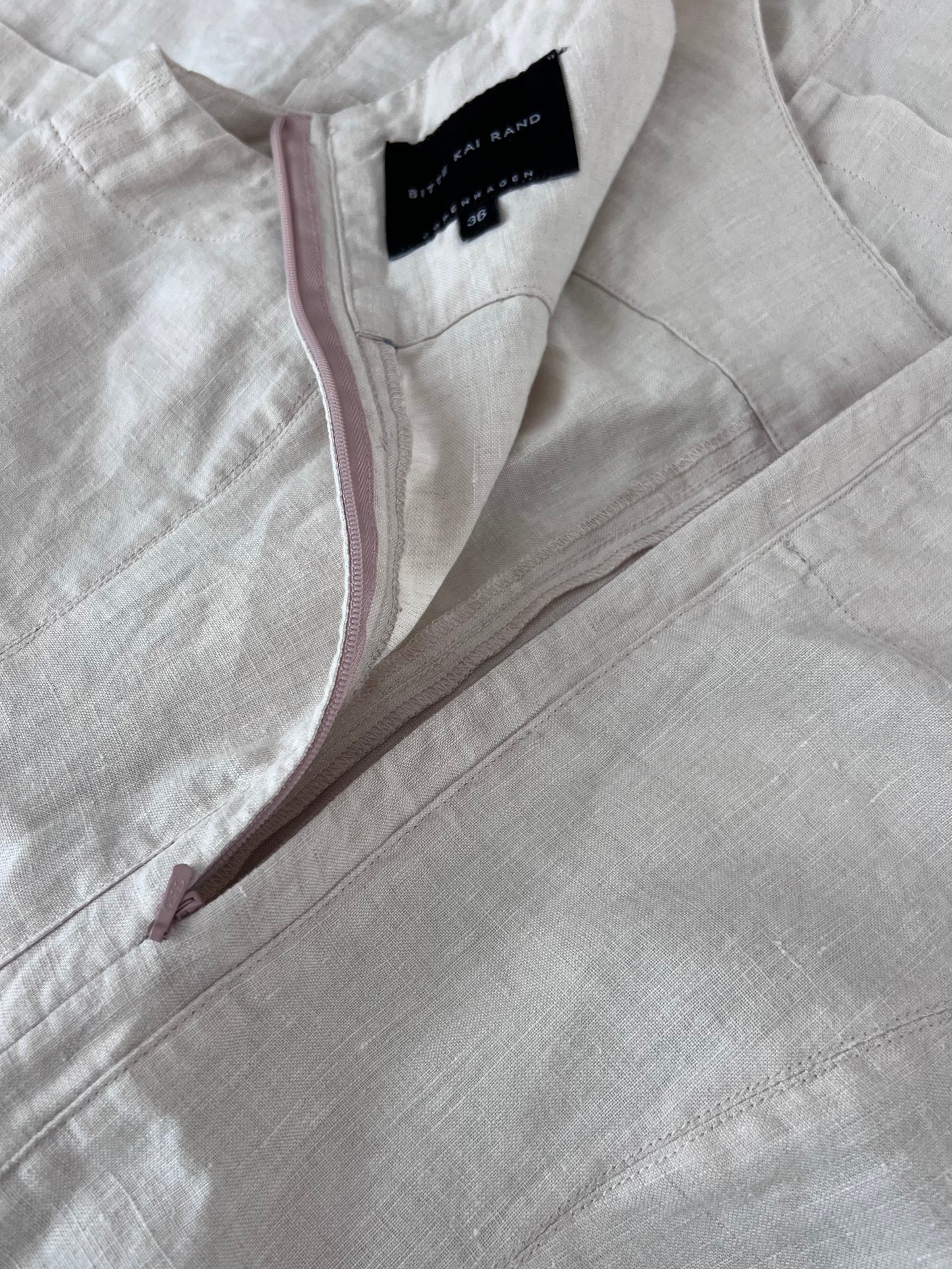 Bitte Kai Rand pellavamekko, vaalea beige, S