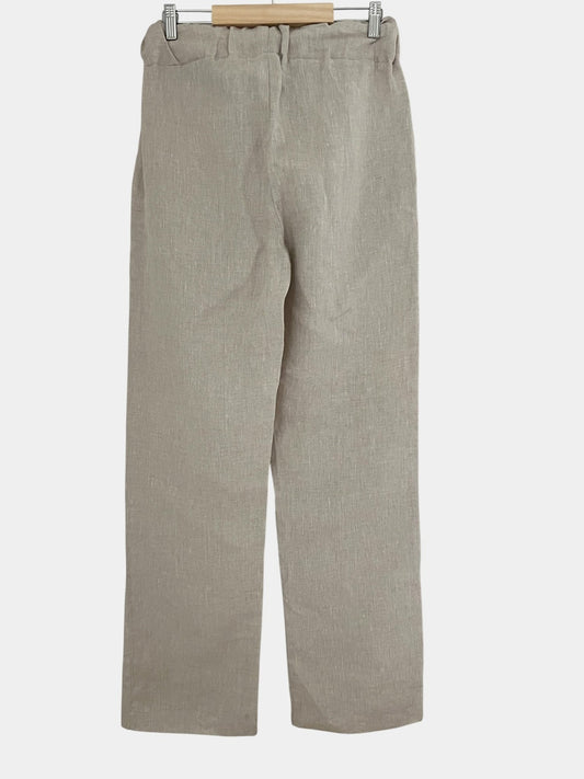 Preloved A - DSGN pellavahousut, beige, S Siloa Secondhand – huollettu ja kuntotarkastettu
