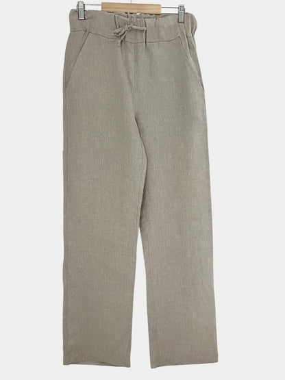 Preloved A - DSGN pellavahousut, beige, S Siloa Secondhand – huollettu ja kuntotarkastettu