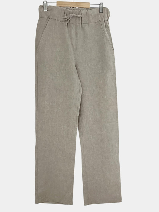 Preloved A - DSGN pellavahousut, beige, S Siloa Secondhand – huollettu ja kuntotarkastettu
