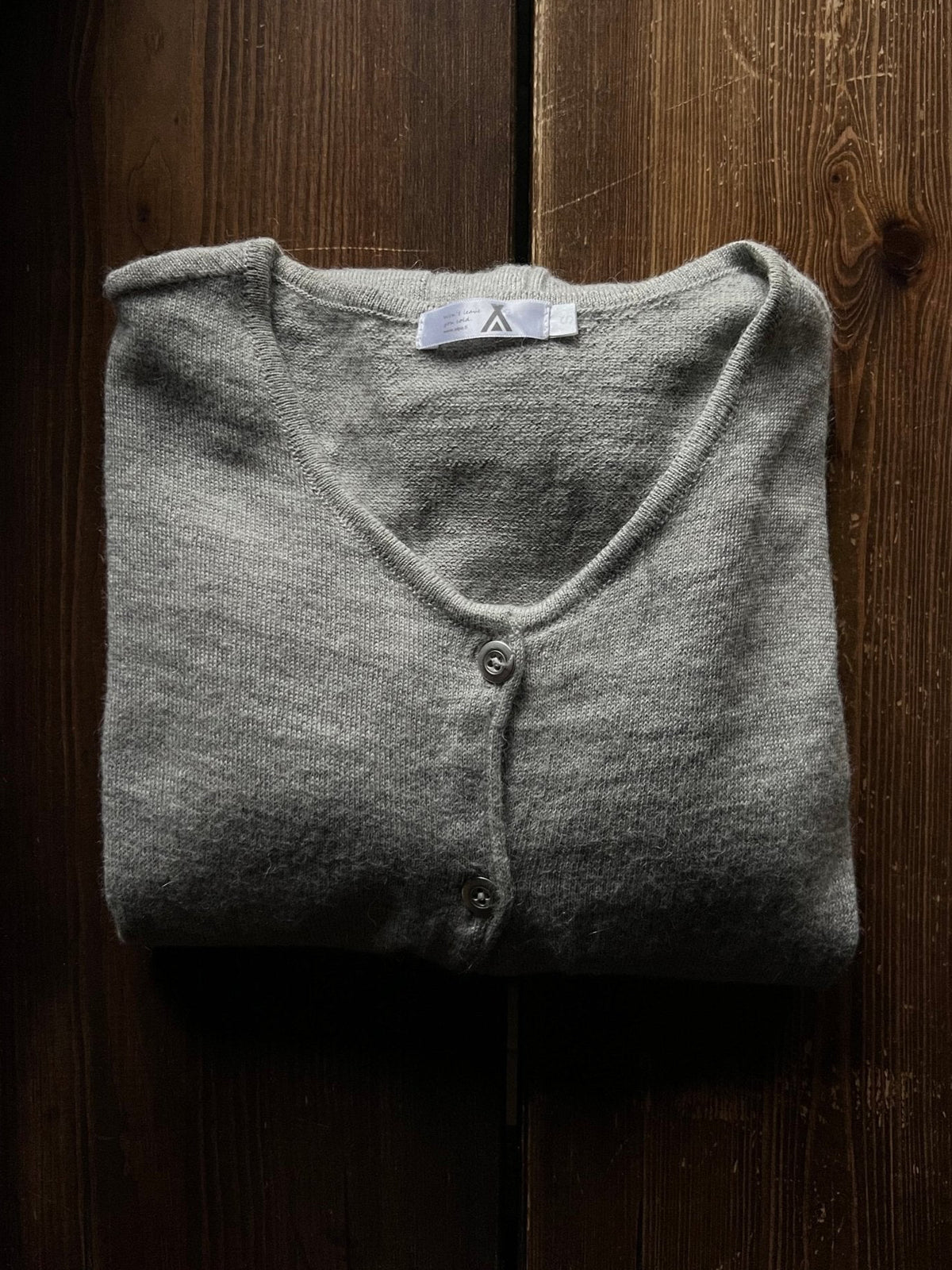 Preloved Alpa neuletakki 100 % alpakanvillaa, vaaleanharmaa, S Siloa Secondhand – huollettu ja kuntotarkastettu