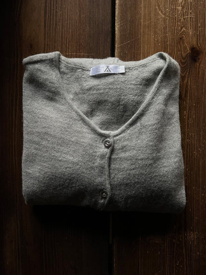 Preloved Alpa neuletakki 100 % alpakanvillaa, vaaleanharmaa, S Siloa Secondhand – huollettu ja kuntotarkastettu