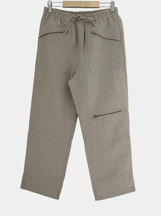 Preloved A.n Linen pellavahousut, beige, L Siloa Secondhand – huollettu ja kuntotarkastettu