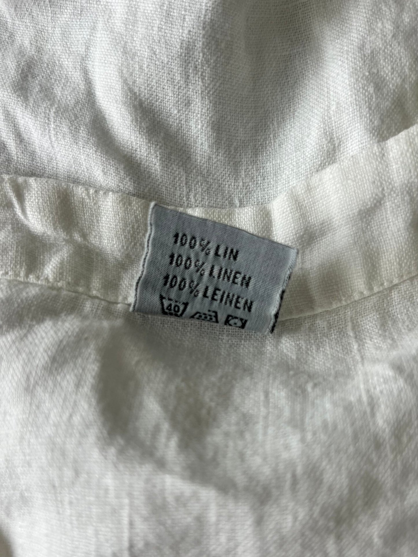 Preloved ANN pellava t - paita, valkoinen, S Siloa Secondhand – huollettu ja kuntotarkastettu