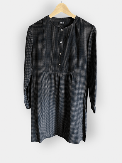 Preloved A.P.C. silkkimekko, musta - ruskea, koko S Siloa Secondhand – huollettu ja kuntotarkastettu